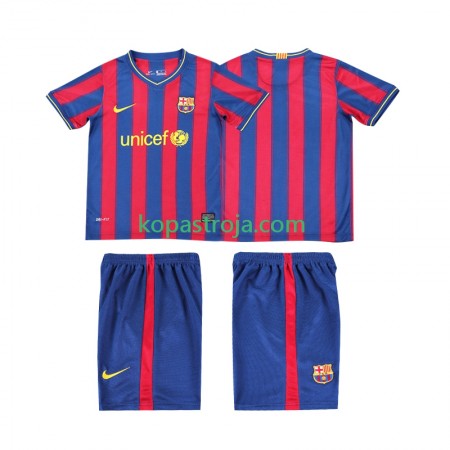Billiga Fotbollströjor FC Barcelona 2009 2010 Retro Barn Hemma tröja Kortärmad